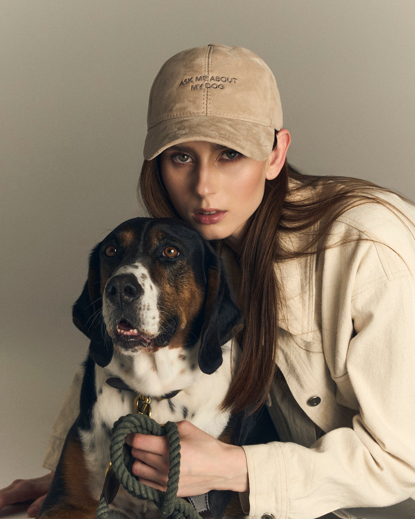 DROP 012 Ask Me About My Dog Suede Şapka
