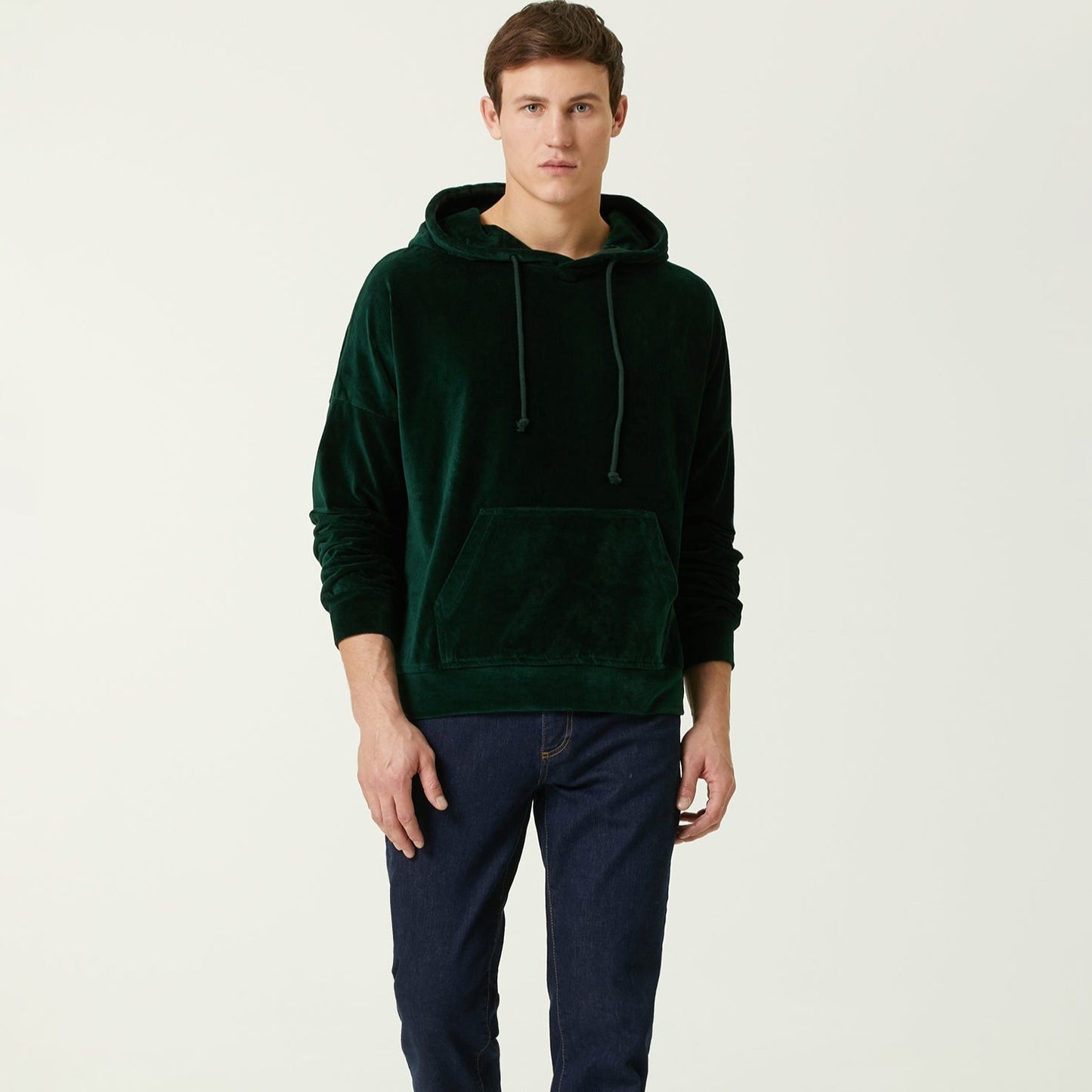 MB: Velvet Oversize Hoodie Haki
