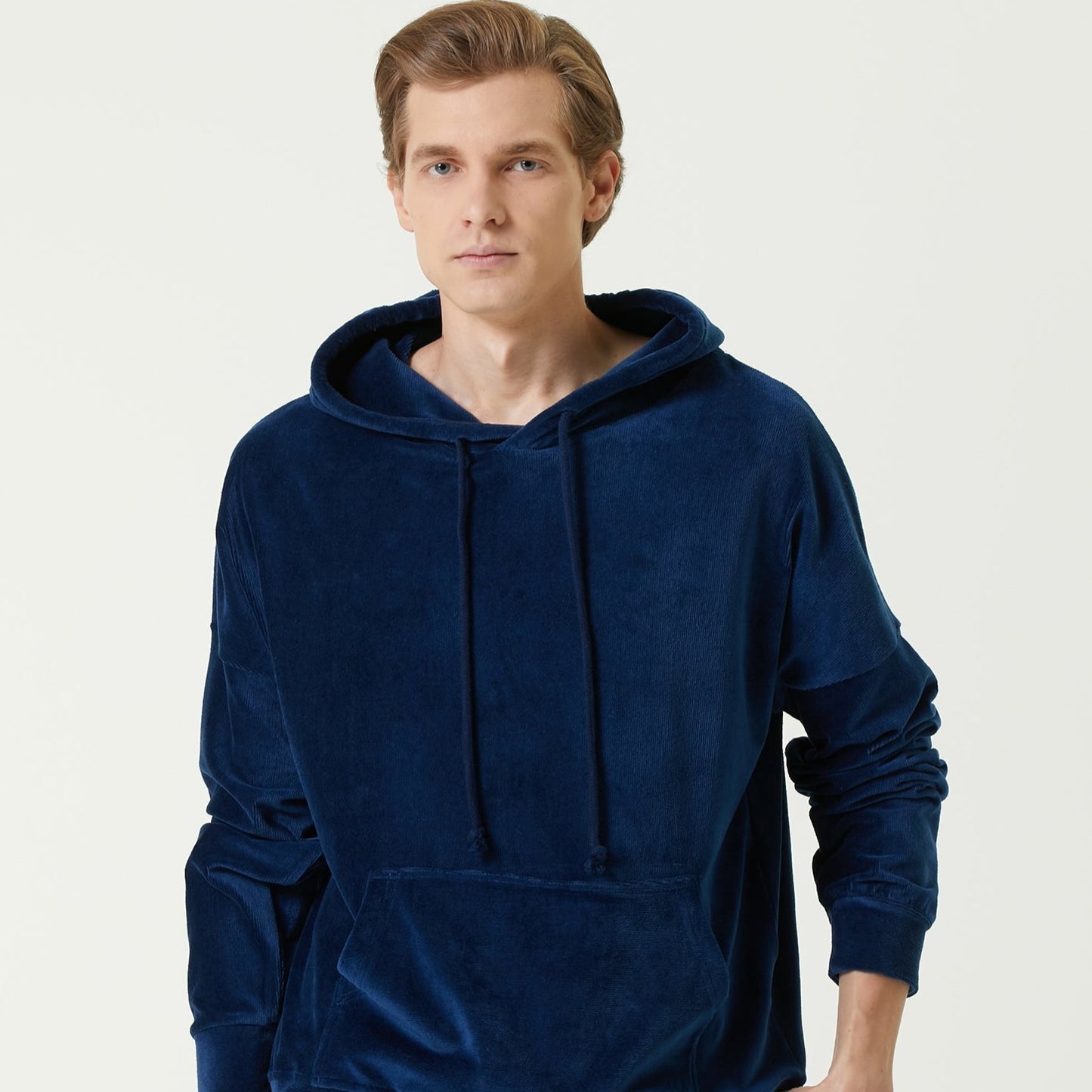 MB: Velvet Oversize Hoodie Lacivert