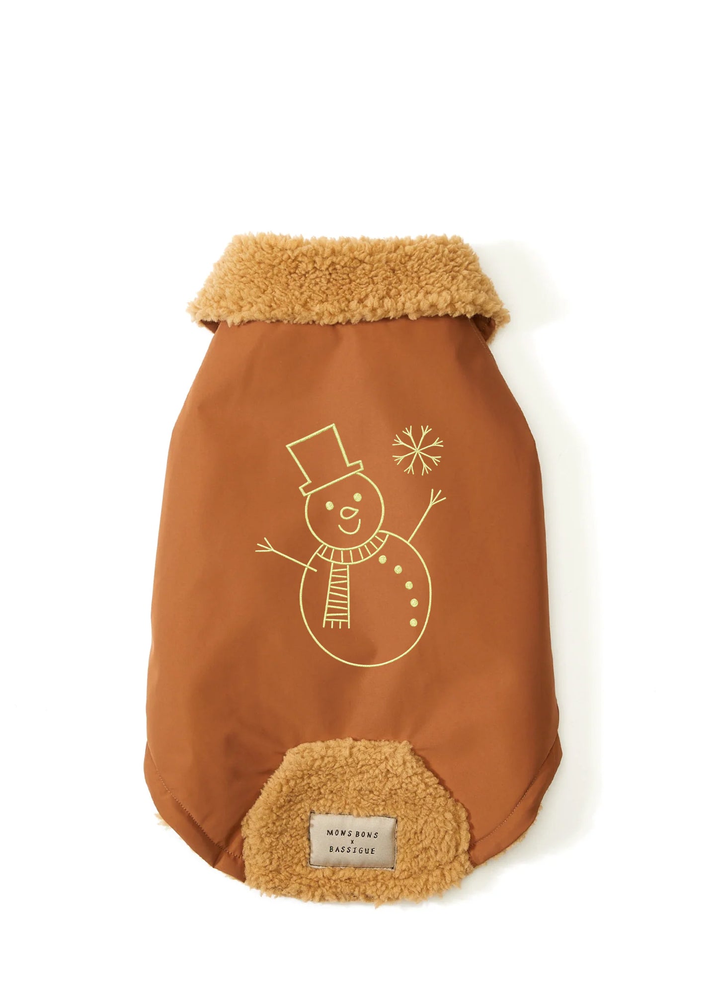 Mons Bons x Bassigue Kahverengi Nakışlı Kışlık Mont