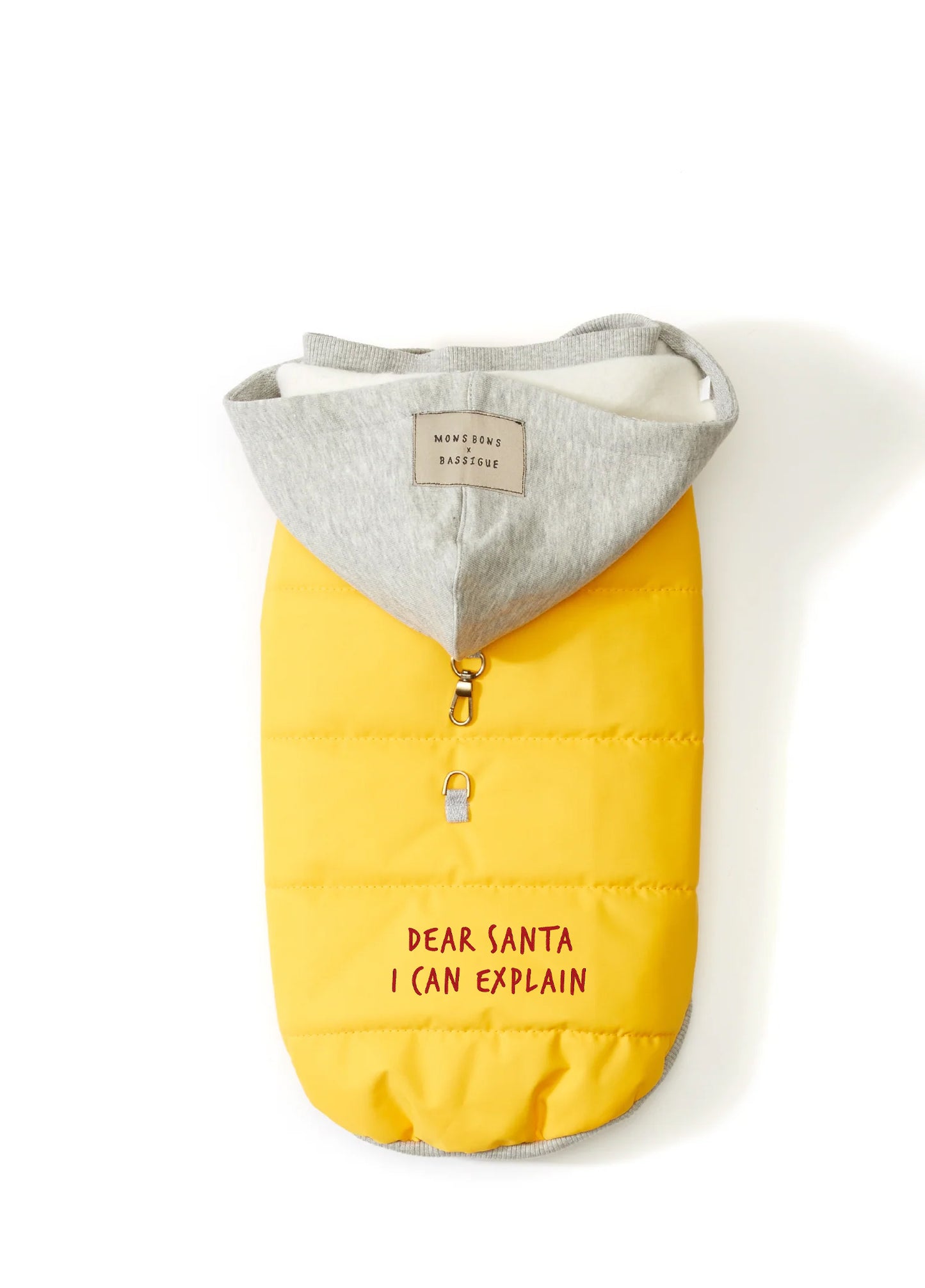 Mons Bons x Bassigue Nakışlı Sarı Puffer Mont