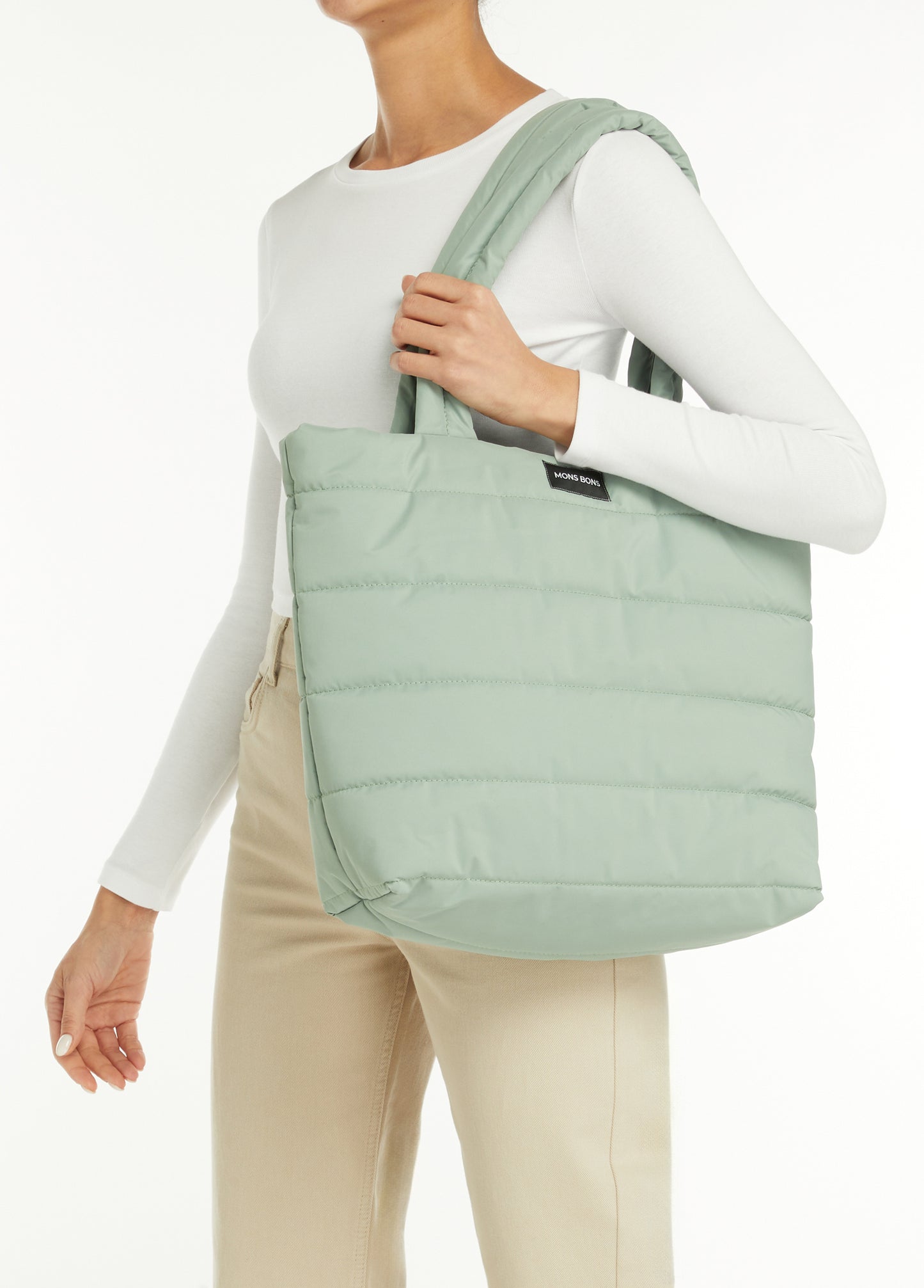 Puffer Tote Bag Yeşil