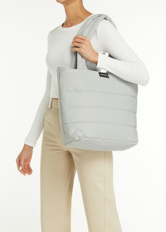 Puffer Tote Bag Gri