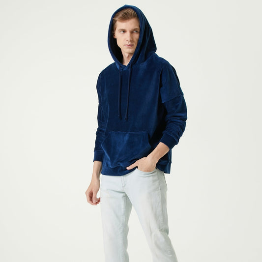 MB: Velvet Lacivert Oversize Hoodie