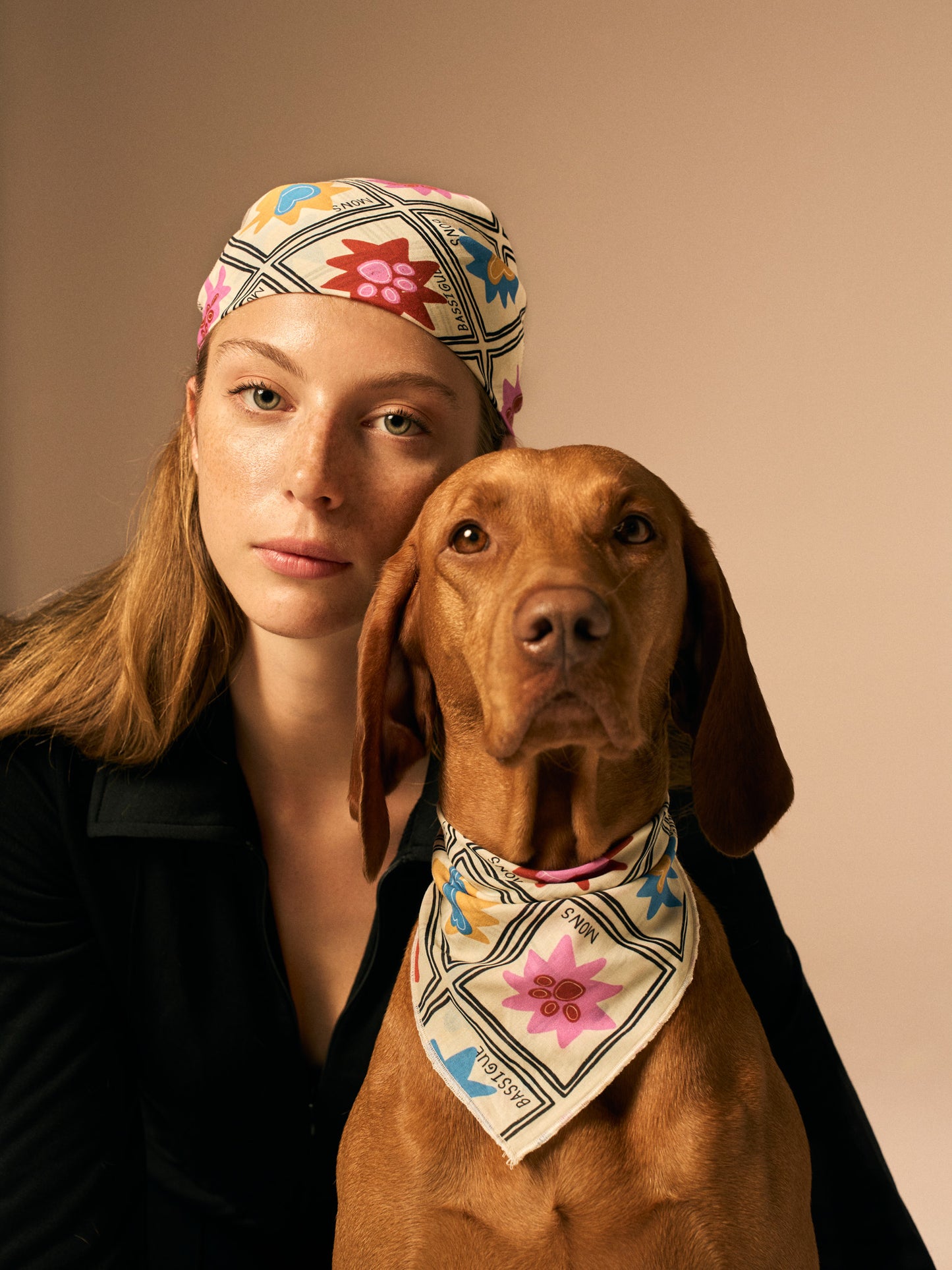 Mons Bons x Bassigue Block Print Pet Bandana