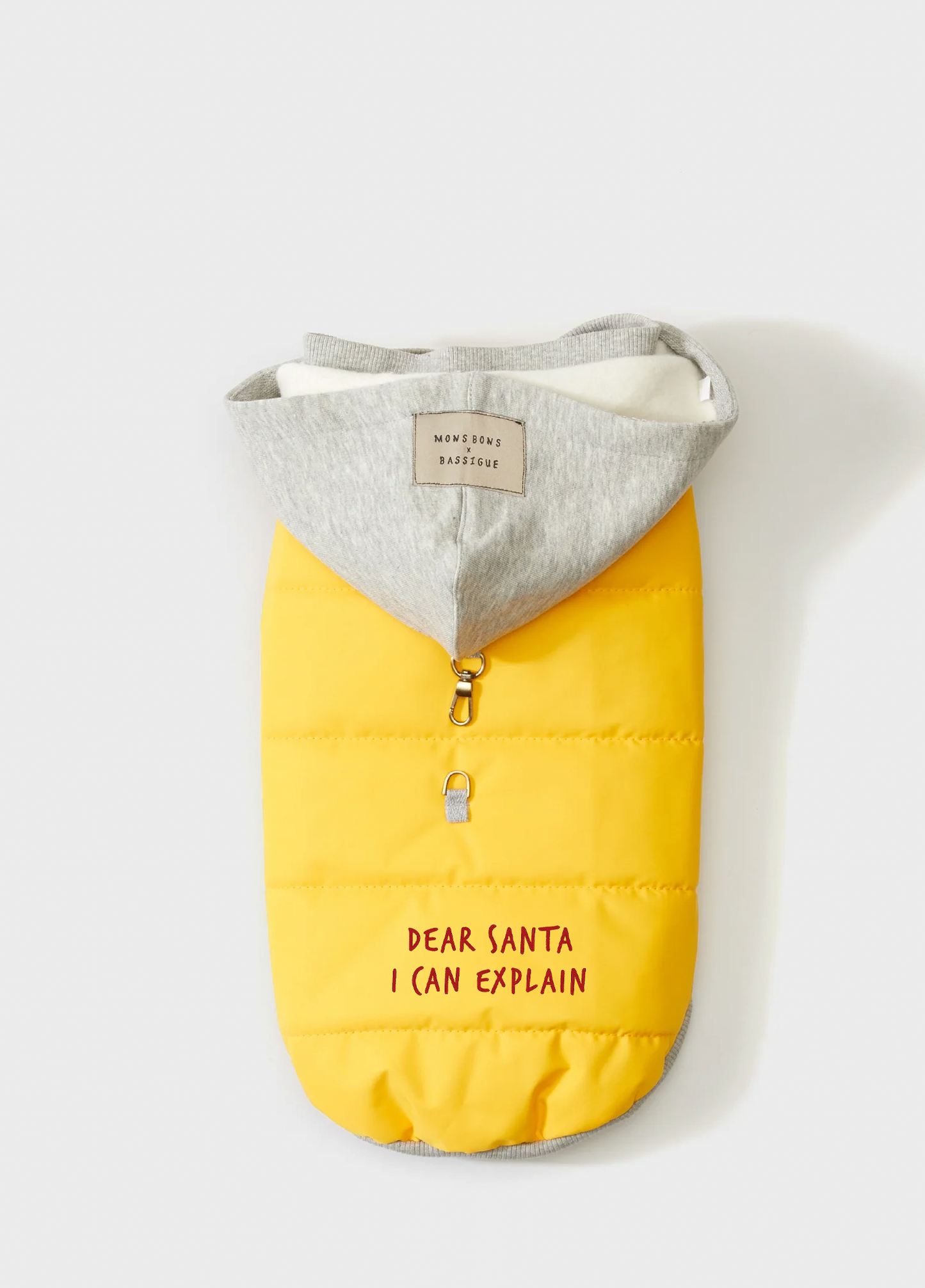 Mons Bons x Bassigue Nakışlı Sarı Puffer Mont