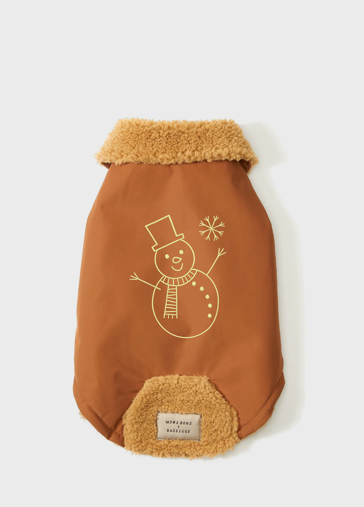 Mons Bons x Bassigue Kahverengi Nakışlı Kışlık Mont